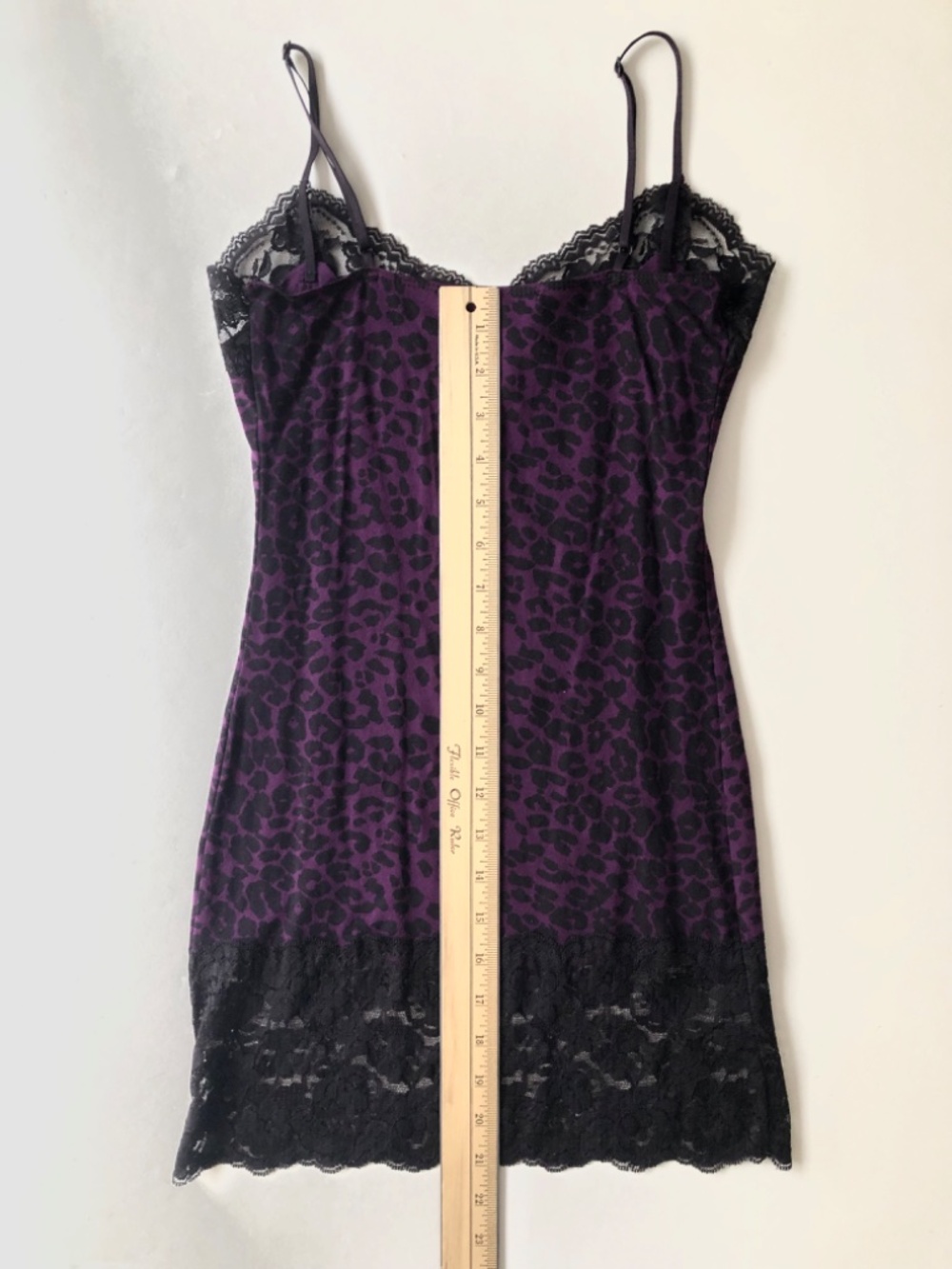 Cami/Tank Black Lace & Purple Animal Print SM - Picture 5 of 9
